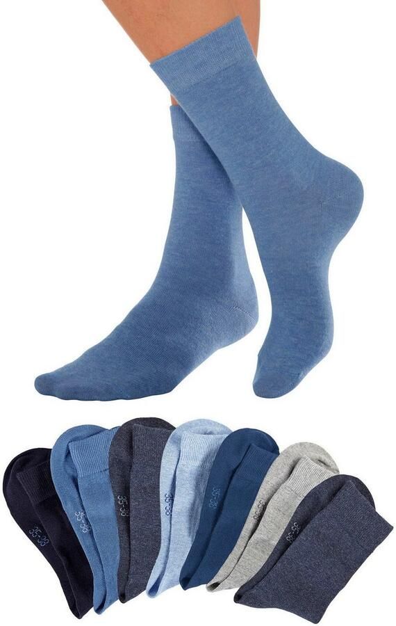 Lavana Basic sokken met knelvrije boord (set 7 paar) - Foto 3