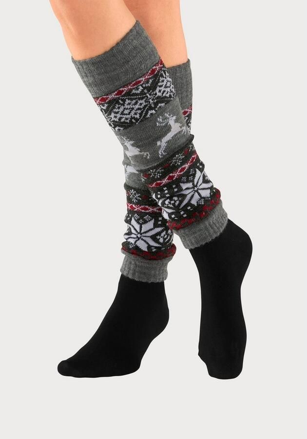 Lavana Beenwarmers met ingebreide motieven (set) - Foto 3