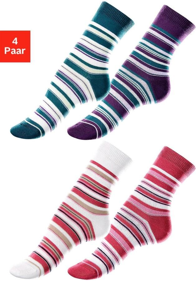 Lavana Sokken met streepdessin (set 4 paar) - Foto 3