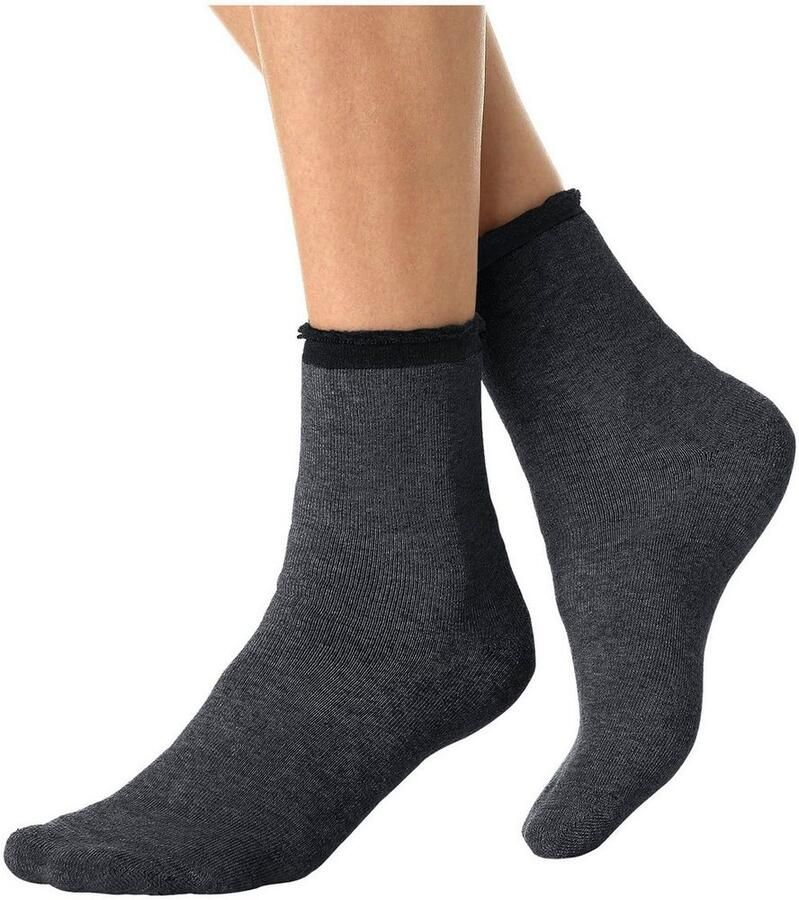 Lavana Wellness-sokken met frottébinnenkant (set 4 paar)