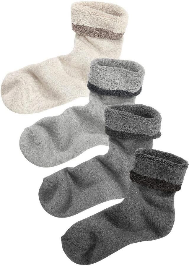 Lavana Wellness-sokken met frottébinnenkant (set 4 paar) - Foto 2