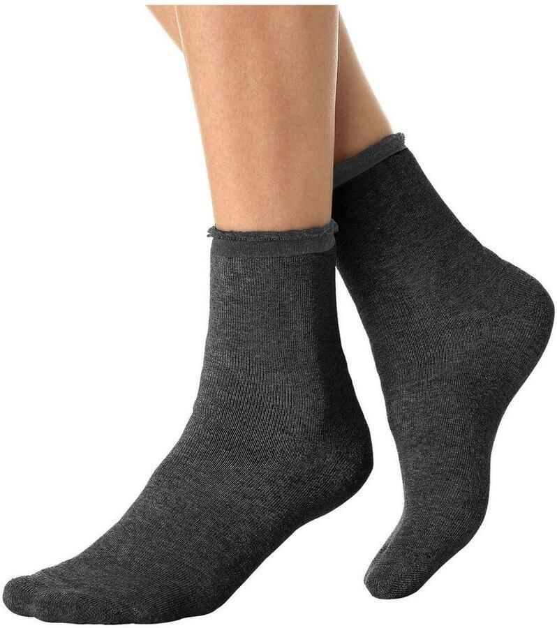 Lavana Wellness-sokken met frottébinnenkant (set 4 paar)