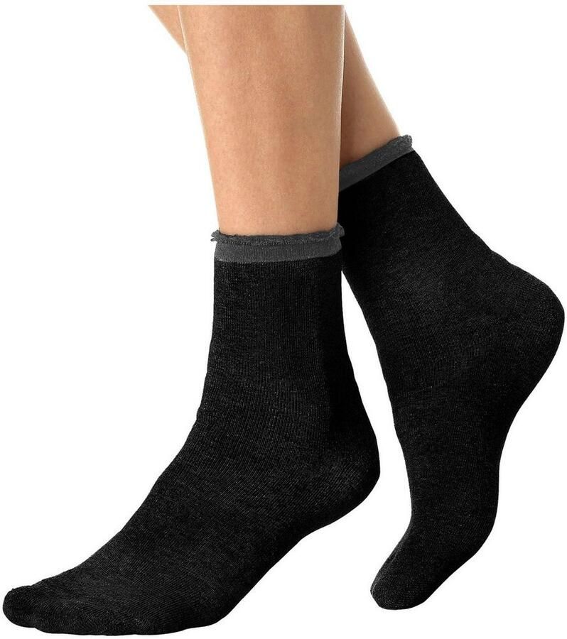 Lavana Wellness-sokken met frottébinnenkant (set 4 paar)