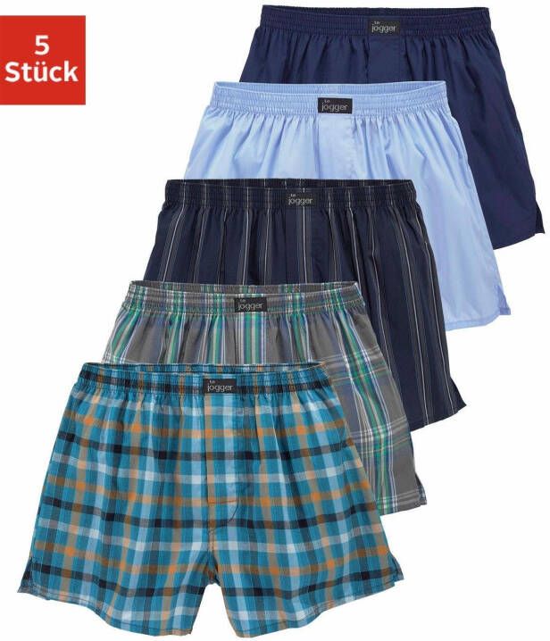 Le jogger Boxershort Geweven boxershort in verschillende designs (set 5 stuks)