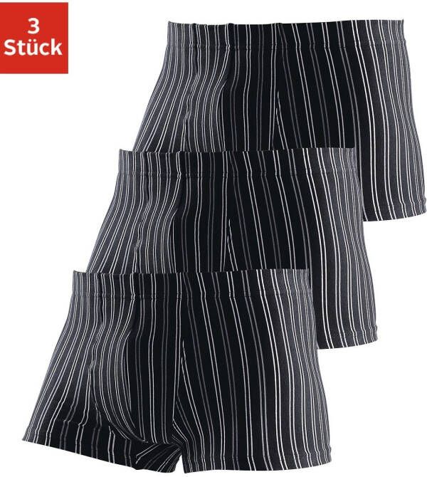 Le jogger Boxershort voor heren met strepen van voorgeverfd garen (set 3 stuks)