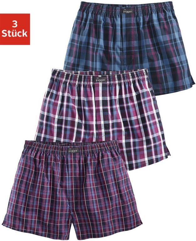 Le jogger Geweven boxershort van puur katoen (set 3 stuks)
