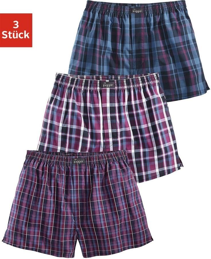 Le jogger Geweven boxershort van puur katoen (set 3 stuks) - Foto 4