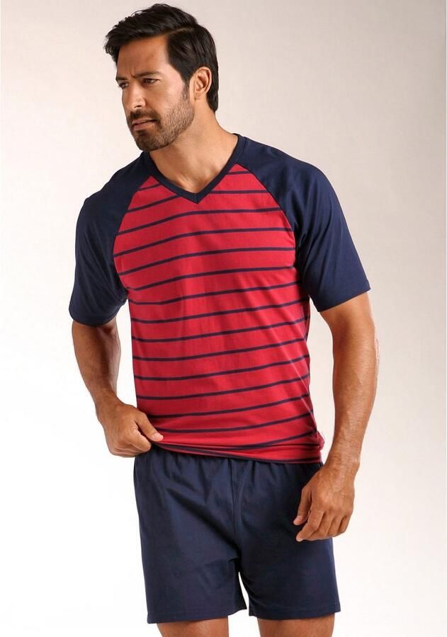 Le jogger Pyjama in een kort model met raglanmouwen (4-delig Set van 2)