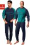 Le jogger Pyjama in een lang model met opgestikte strepen (4-delig Set van 2) - Thumbnail 1