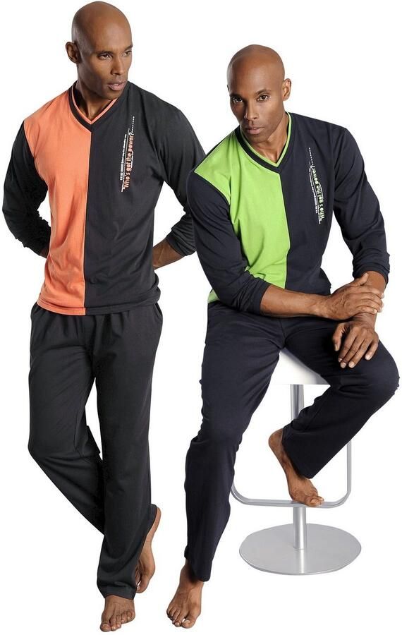 Le jogger Pyjama in lang model (4-delig Set van 2)
