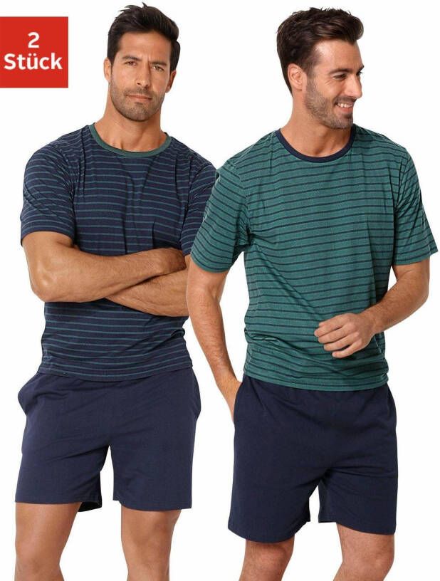 Le jogger Pyjama in streepdesign (4-delig Set van 2)