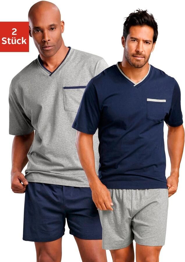 Le jogger Pyjama met borstzak (4-delig Set van 2)