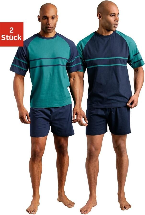 Le jogger Pyjama met opgestikte strepen (4-delig Set van 2) - Foto 2