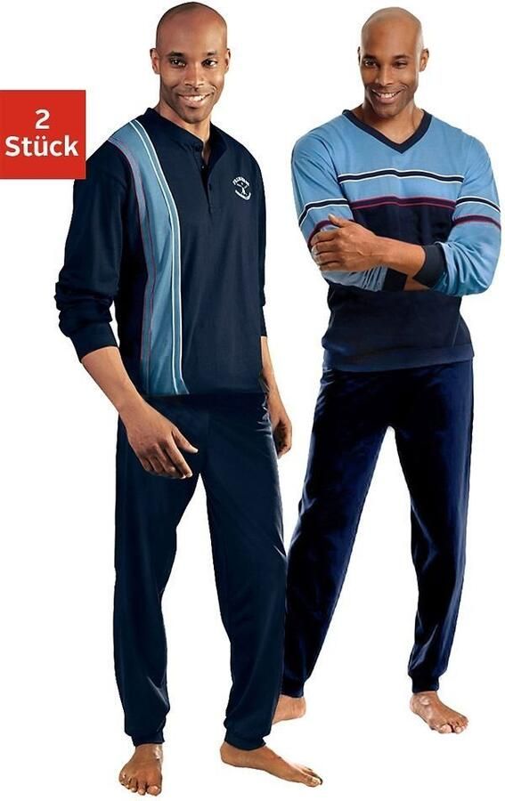 Le jogger Pyjama voor heren in lange vorm (4-delig Set van 2) - Foto 2