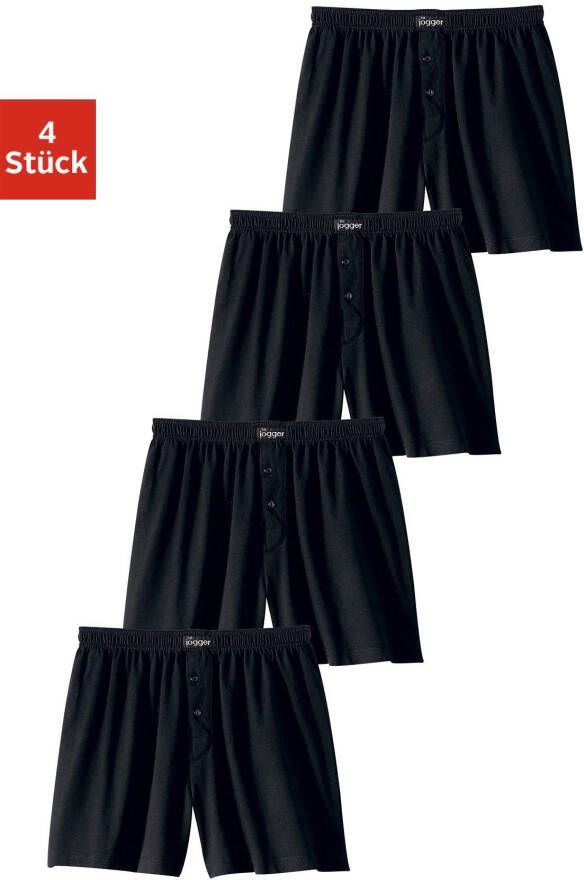 Le jogger Wijde boxershort in prettig zachte katoenkwaliteit (set 4 stuks)