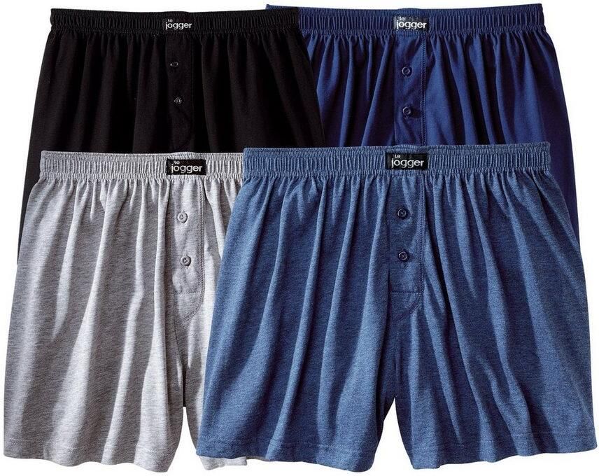 Le jogger Wijde boxershort in prettig zachte katoenkwaliteit (set 4 stuks)
