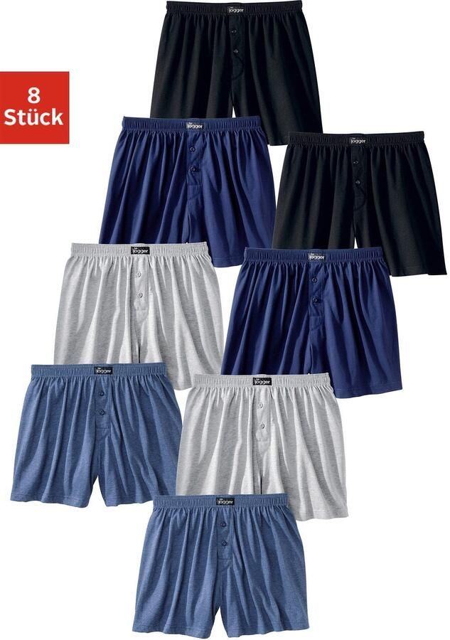 Le jogger Wijde boxershort in prettig zachte katoenkwaliteit (set 8 stuks)