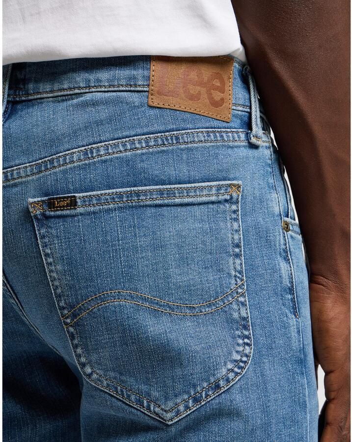 Lee Straight Fit Jeans met rits Blue Heren