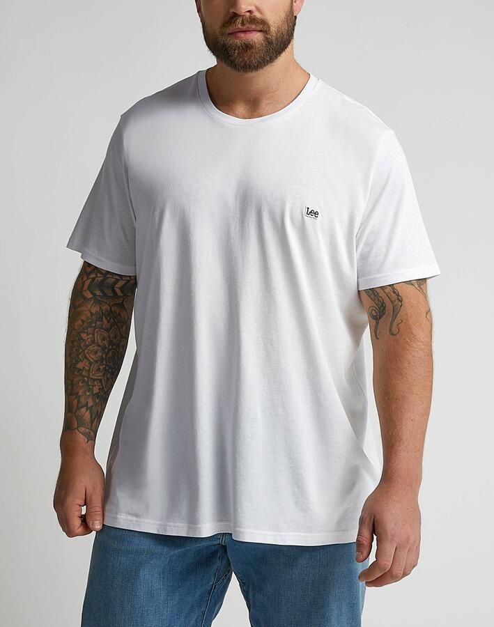 Lee Patch Logo T-shirt White Heren - Foto 5