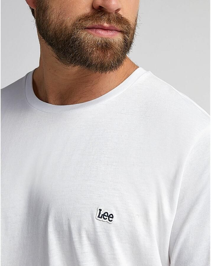 Lee Patch Logo T-shirt White Heren