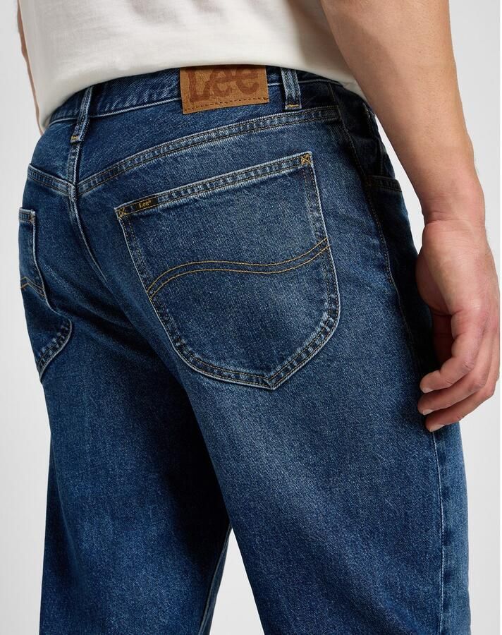 Lee Mid Waist Tapered Fit Jeans Blue Heren