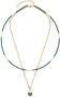 LEONARDO Ketting met hanger Ketting Valea 021767 met malachiet glassteen met glaskraal - Thumbnail 1