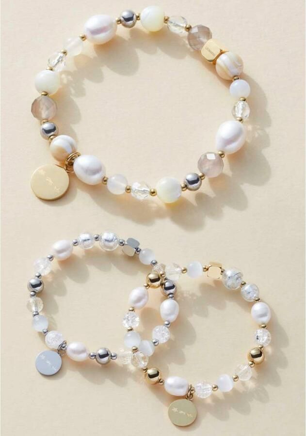 LEONARDO Armband Bicolor Hope met agaat met glazen kraal zoetwatergekweekte parel - Foto 3