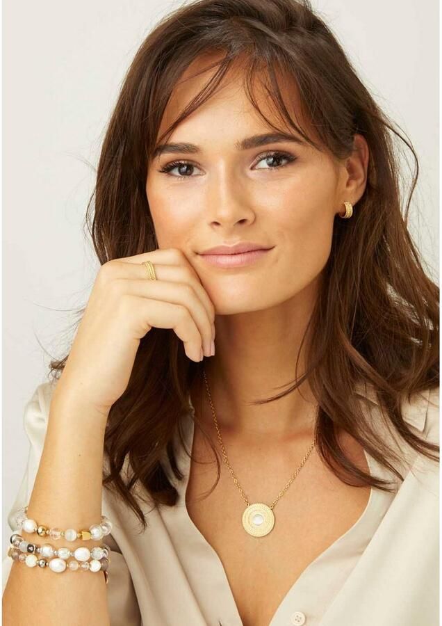 LEONARDO Armband Bicolor Hope met agaat met glazen kraal zoetwatergekweekte parel