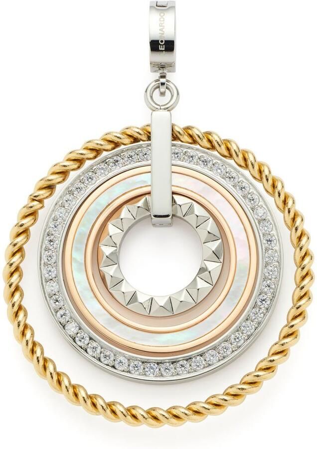 LEONARDO Bedel Geometria Clip&Mix met glassteen zirkoon (synthetisch) met parelmoer