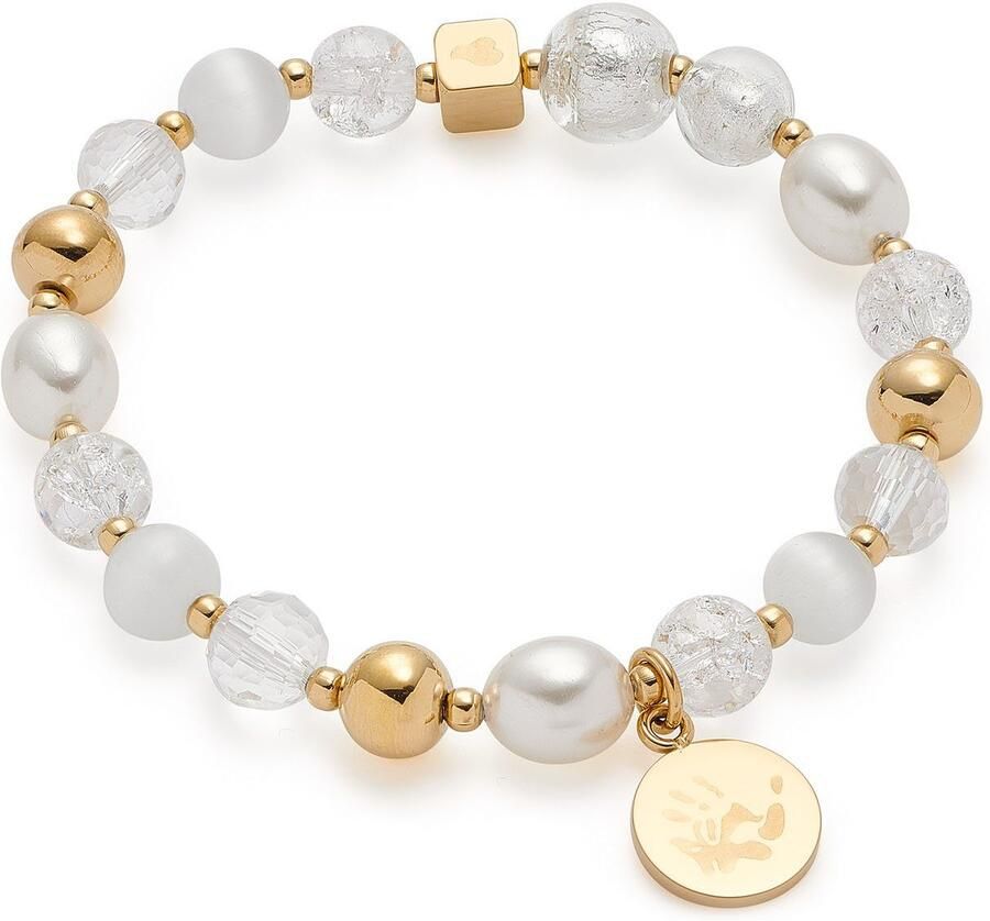 LEONARDO Edelstalen armband Gold Hope met cat's eye glazen parel (geïmiteerd) - Foto 5
