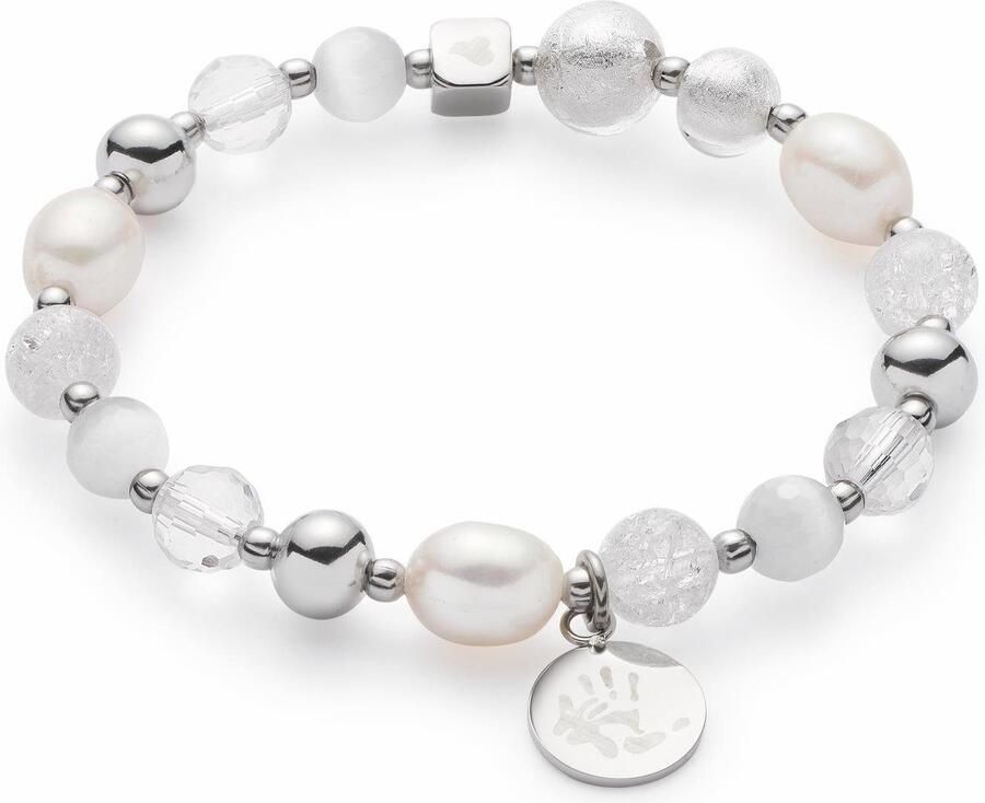 LEONARDO Edelstalen armband Hope IIV Darlin's met kristalparel zoetwater gekweekte parel glazen parel - Foto 3