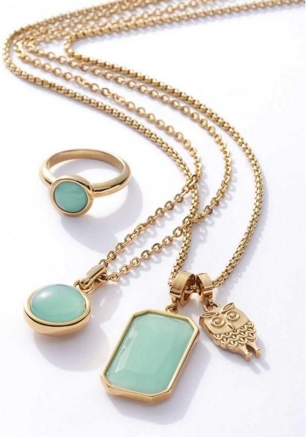 Leonardo Jewels Ketting glassteen Van goudkleur - Foto 4