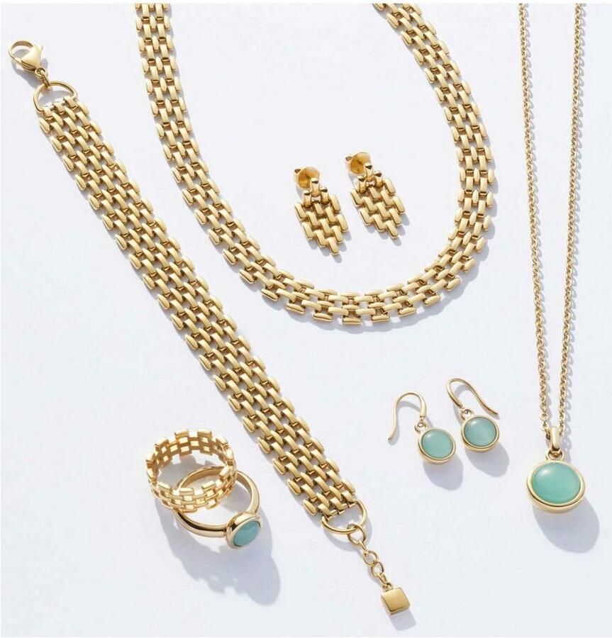 Leonardo Jewels Ketting glassteen Van goudkleur