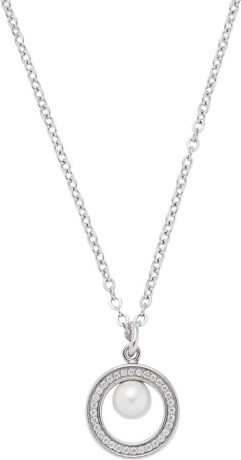 LEONARDO Ketting met hanger Halsketting Anouka 023532 met zirkonia (synth.) met parel (geïmiteerd) - Foto 6