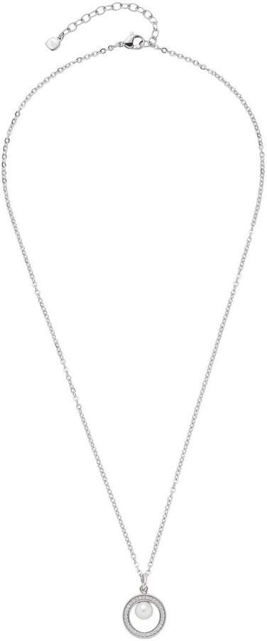 LEONARDO Ketting met hanger Halsketting Anouka 023532 met zirkonia (synth.) met parel (geïmiteerd) - Foto 5