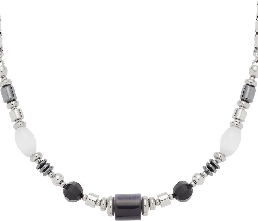 LEONARDO Ketting met hanger Halsketting Casoria met glassteen hematiet met kattenoog - Foto 3