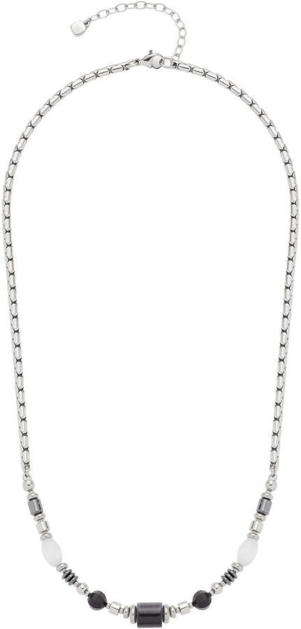 LEONARDO Ketting met hanger Halsketting Casoria met glassteen hematiet met kattenoog - Foto 2