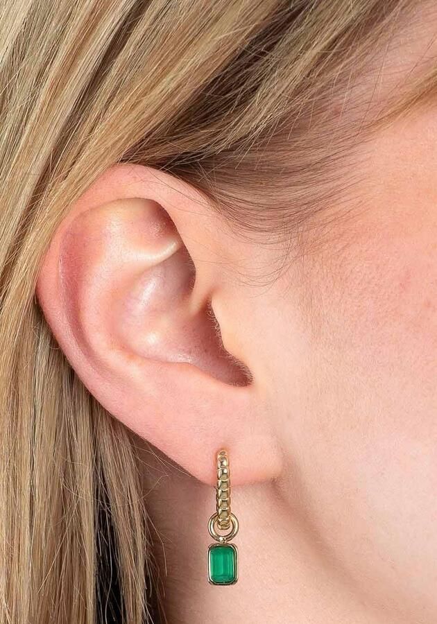 LEONARDO Oorringen Oorbel Susa 023209 met kristalglas haakje afneembaar - Foto 4