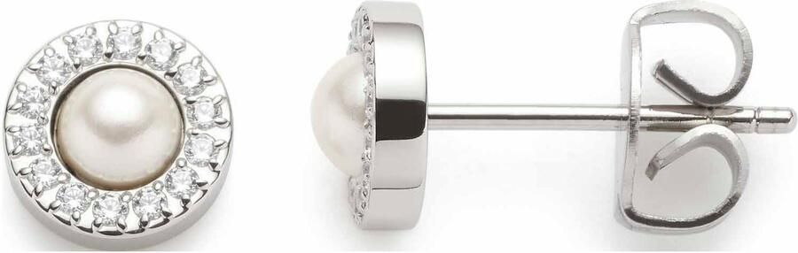 LEONARDO Oorstekers Oorbel Isa 023347 023349 met glassteen of parel (geïmiteerd) en zirkonia (synth.) - Foto 5