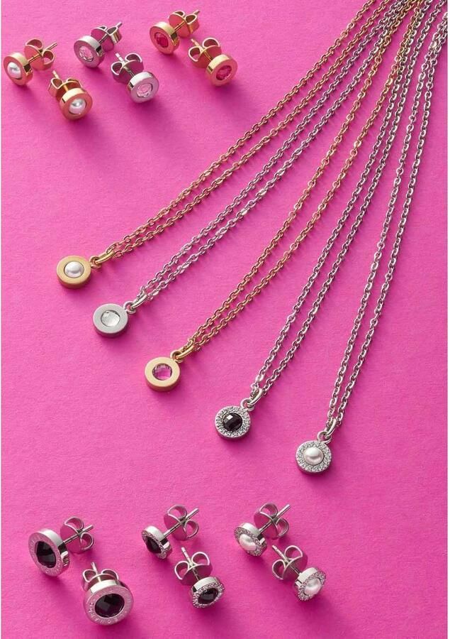 LEONARDO Oorstekers Oorbel Isa 023347 023349 met glassteen of parel (geïmiteerd) en zirkonia (synth.) - Foto 2