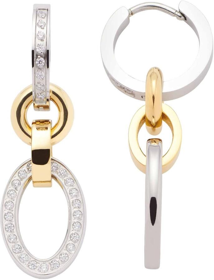 LEONARDO Paar creolen Oorbellen Lena 023404 met zirkonia (synth.) hanger afneembaar - Foto 5