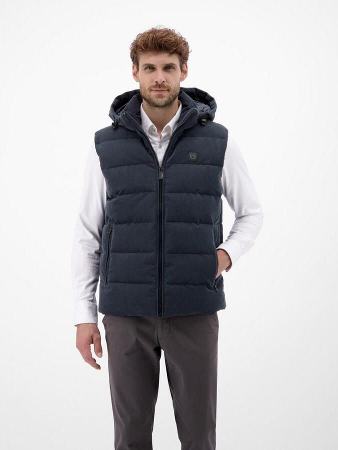 Lerros Bodywarmer Heren gewatteerde bodywarmer in functionele corduroy-look