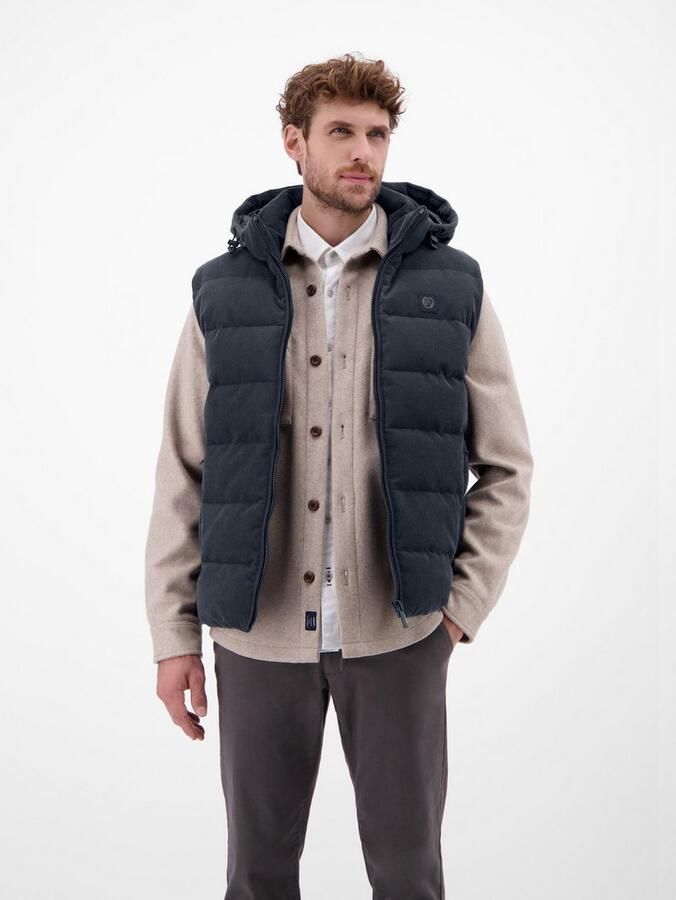 Lerros Bodywarmer Heren gewatteerde bodywarmer in functionele corduroy-look - Foto 3