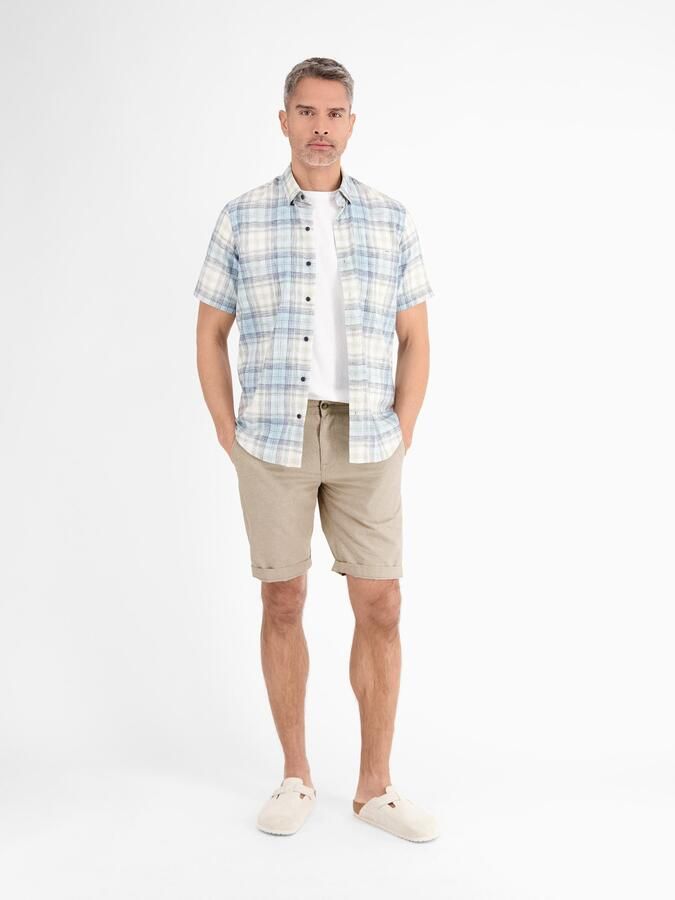 Lerros Chino-short Chino bermuda met linnen - Foto 2