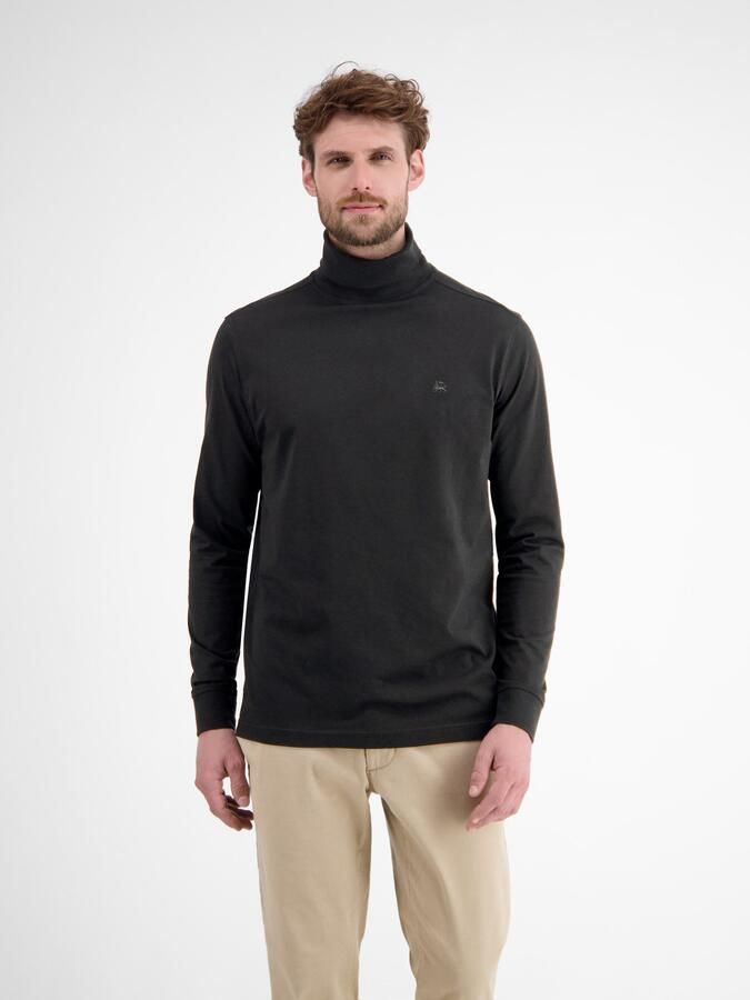 Lerros Sweatshirt Shirt met coltrui van zacht katoen - Foto 3