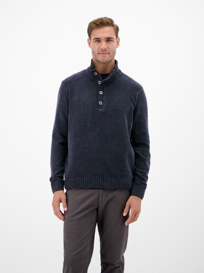 Lerros Gebreide trui Chenille-pullover met Troyer-kraag - Foto 3