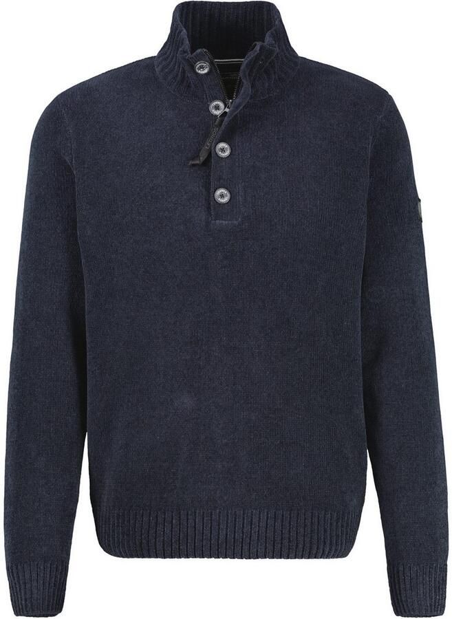 Lerros Gebreide trui Chenille-pullover met Troyer-kraag - Foto 2