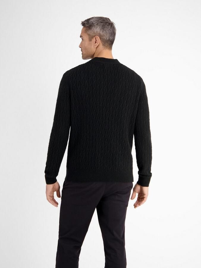 Lerros Gebreide trui kabelgebreide pullover met turtleneck - Foto 2