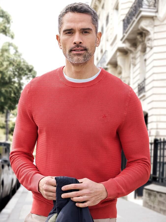 Lerros Gebreide trui lichte gebreide pullover met smalle ribstructuur - Foto 3