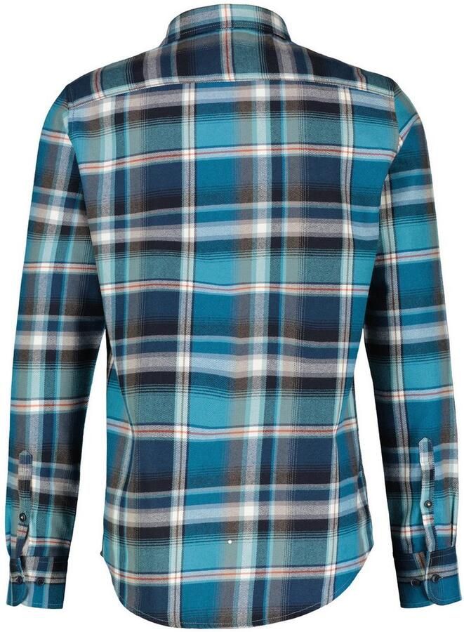 Lerros Geruit overhemd herenhemd in ruit-flanellen kwaliteit